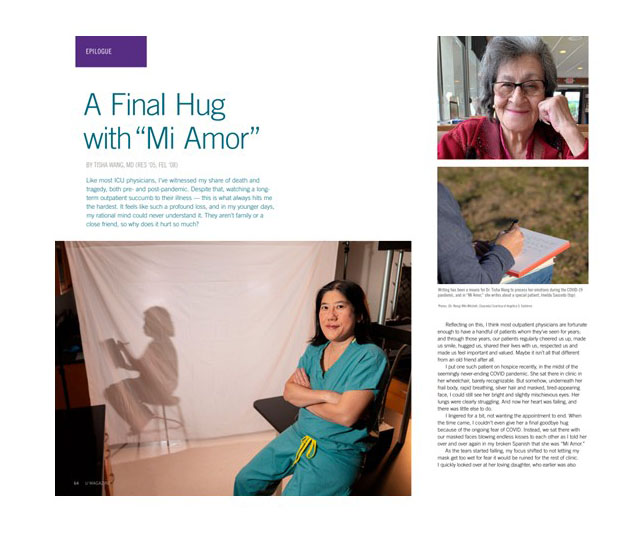 Publication cover of story "A final hug with Mi Amor"