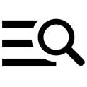 hamburger menu and search icon